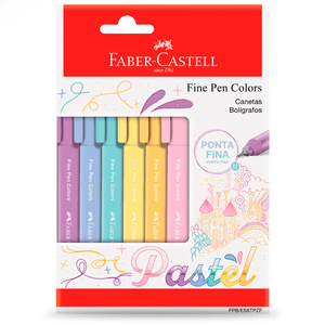 Caneta-Fine-Pen-Colors-0.4mm-Pastel-com-6-Unidades---Faber-Castell