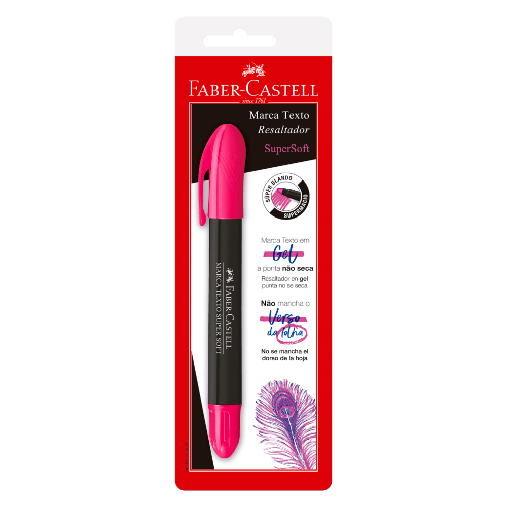 Marca-Texto-SuperSoft-Gel-Rosa---Faber-Castell