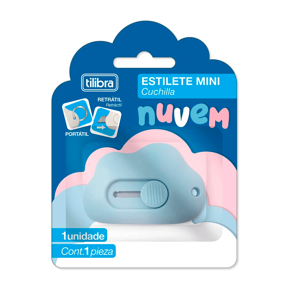 Estilete-Mini-Nuvem-Azul-55cm---Tilibra Estilete-Mini-Nuvem-Azul-55cm---Tilibra