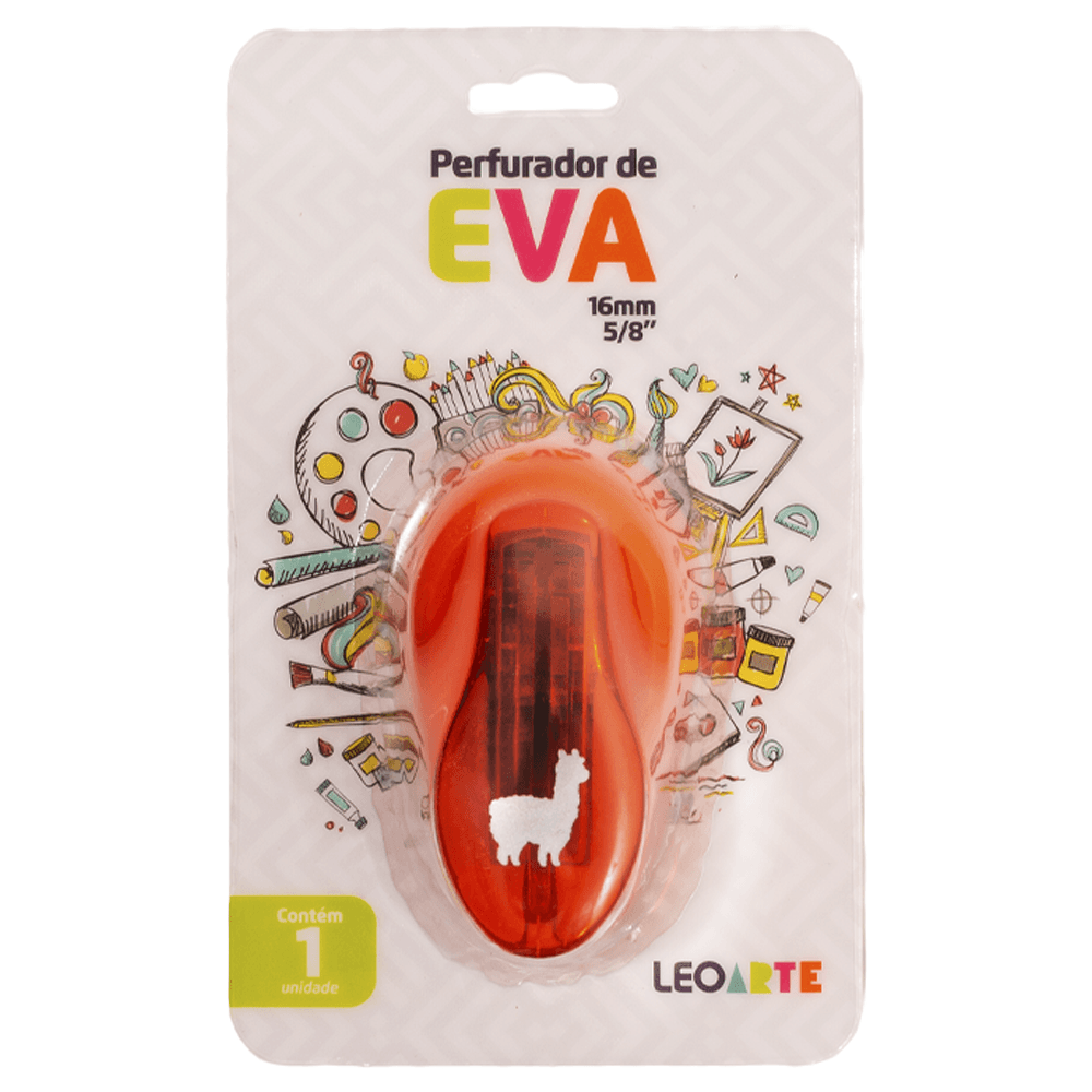 Perfurador-de-EVA-16mm-Lhama-Laranja--Leo-Leo