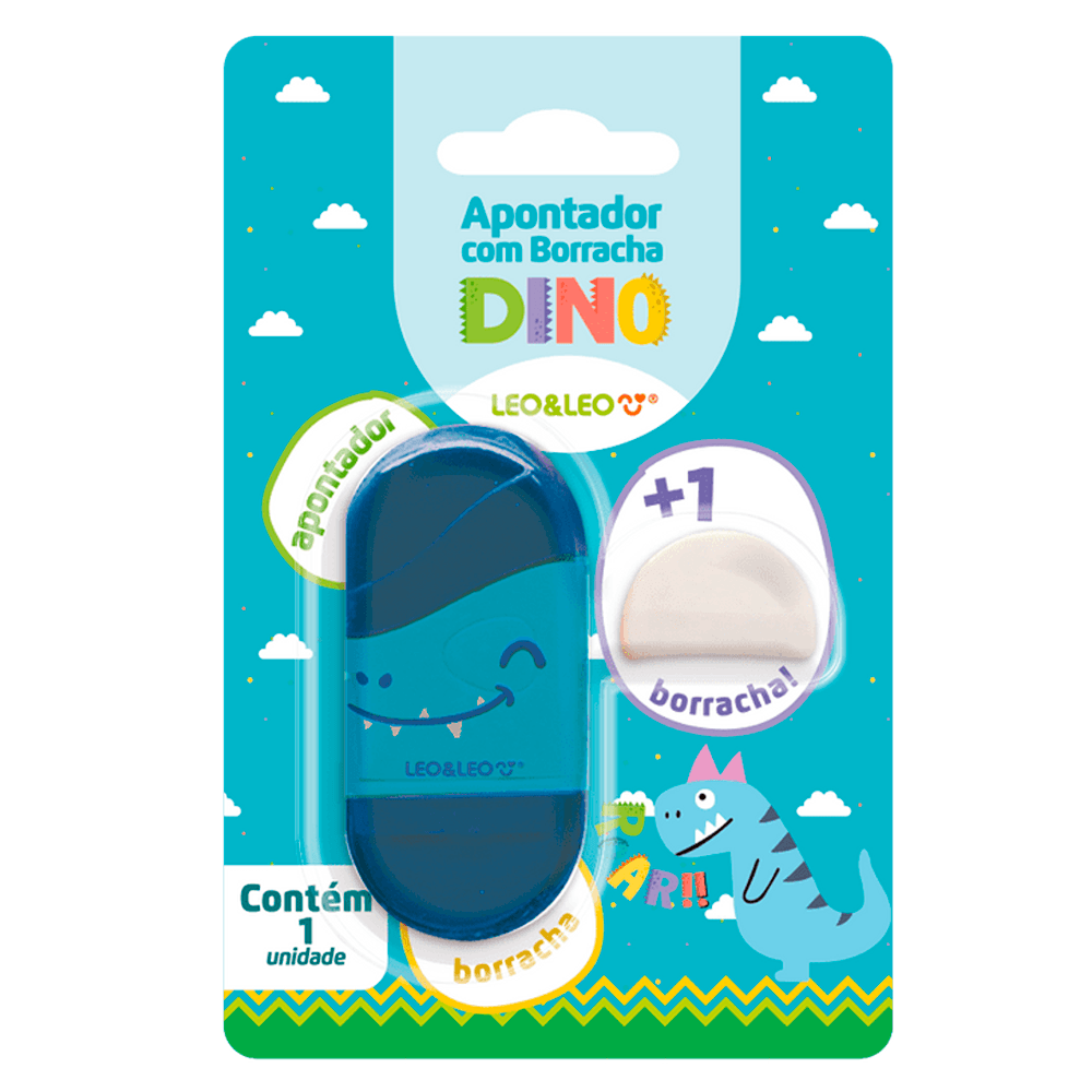Apontador-com-Borracha-Dino---Leo-_-Leo Apontador-com-Borracha-Dino---Leo-_-Leo