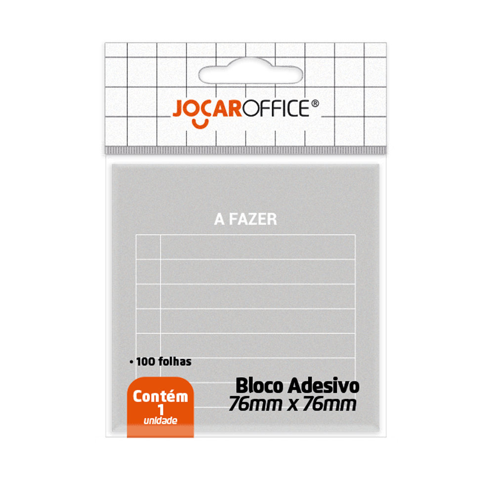 Bloco-Adesivo-Recado-76x76-A-Fazer-Cinza-100-Folhas---Jocar-Office
