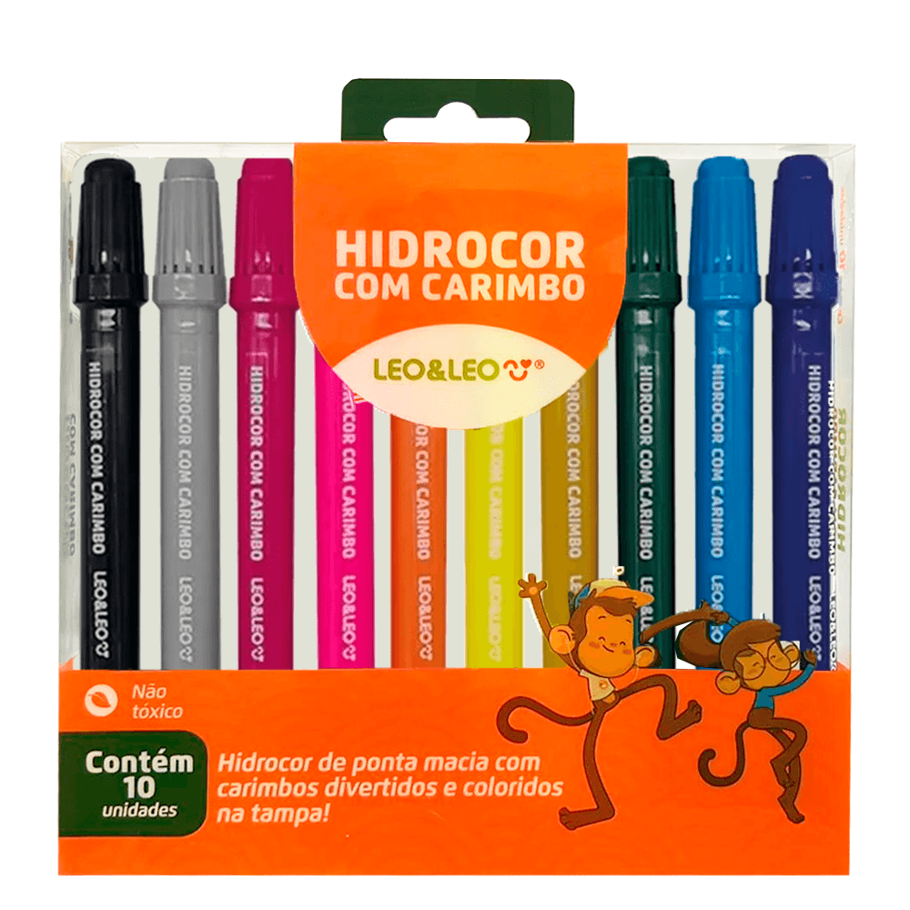 Caneta-Hidrografica-12-cores-com-Carimbro---Leo-_-Leo Caneta-Hidrografica-12-cores-com-Carimbro---Leo-_-Leo