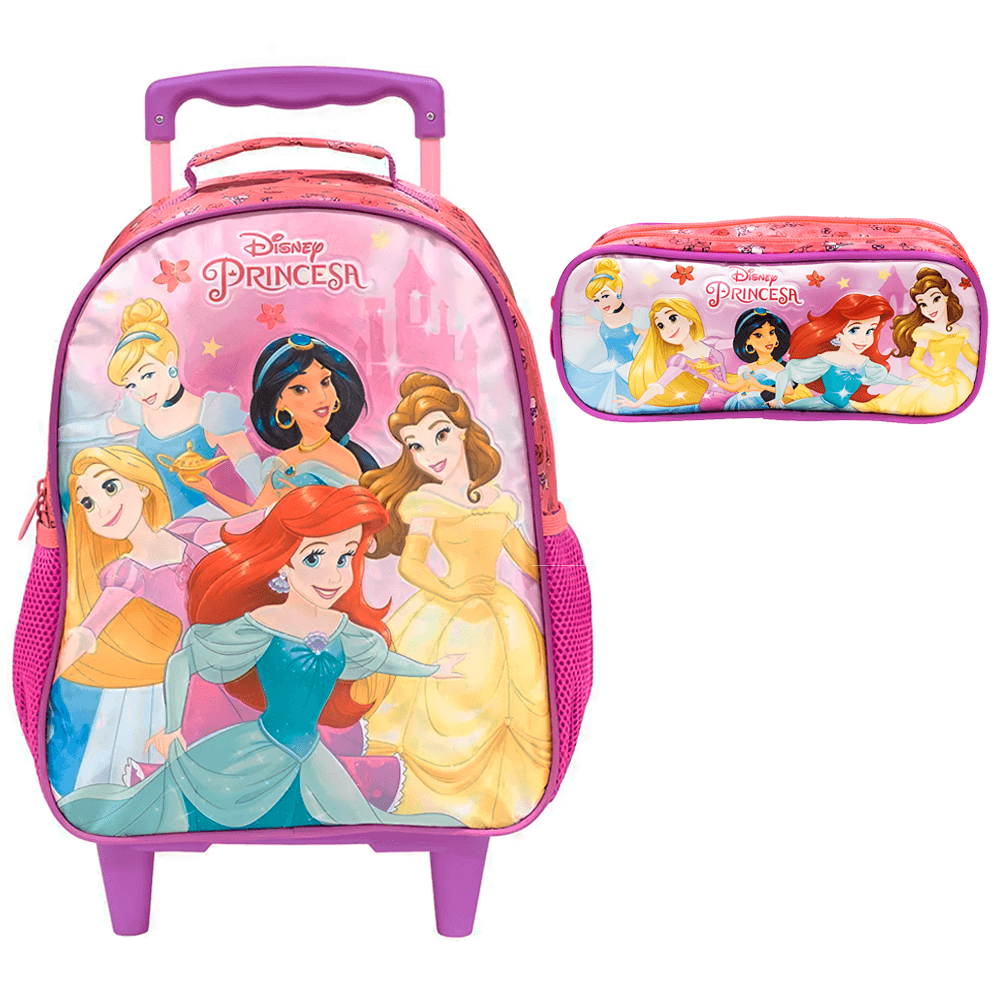 Mochila-de-Rodinhas---Estojo-Duplo-Princesas-R2-14---Ref.-11091---Xeryus Mochila-de-Rodinhas---Estojo-Duplo-Princesas-R2-14---Ref.-11091---Xeryus