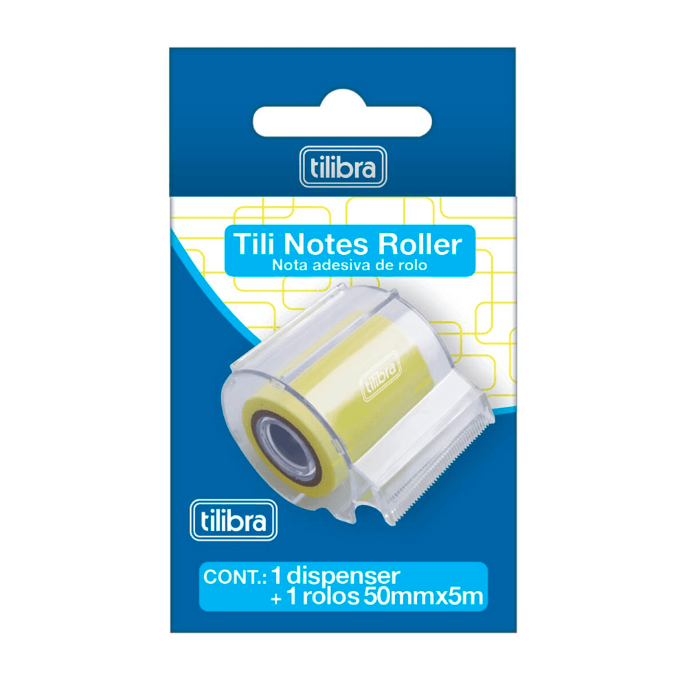 Tili-Notes-Roller-Amarelo-com-Dispenser---Tilibra Tili-Notes-Roller-Amarelo-com-Dispenser---Tilibra