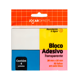 Bloco-Adesivo-Recado-38x50-Transparente-4-cores-50-Folhas---Jocar-Office
