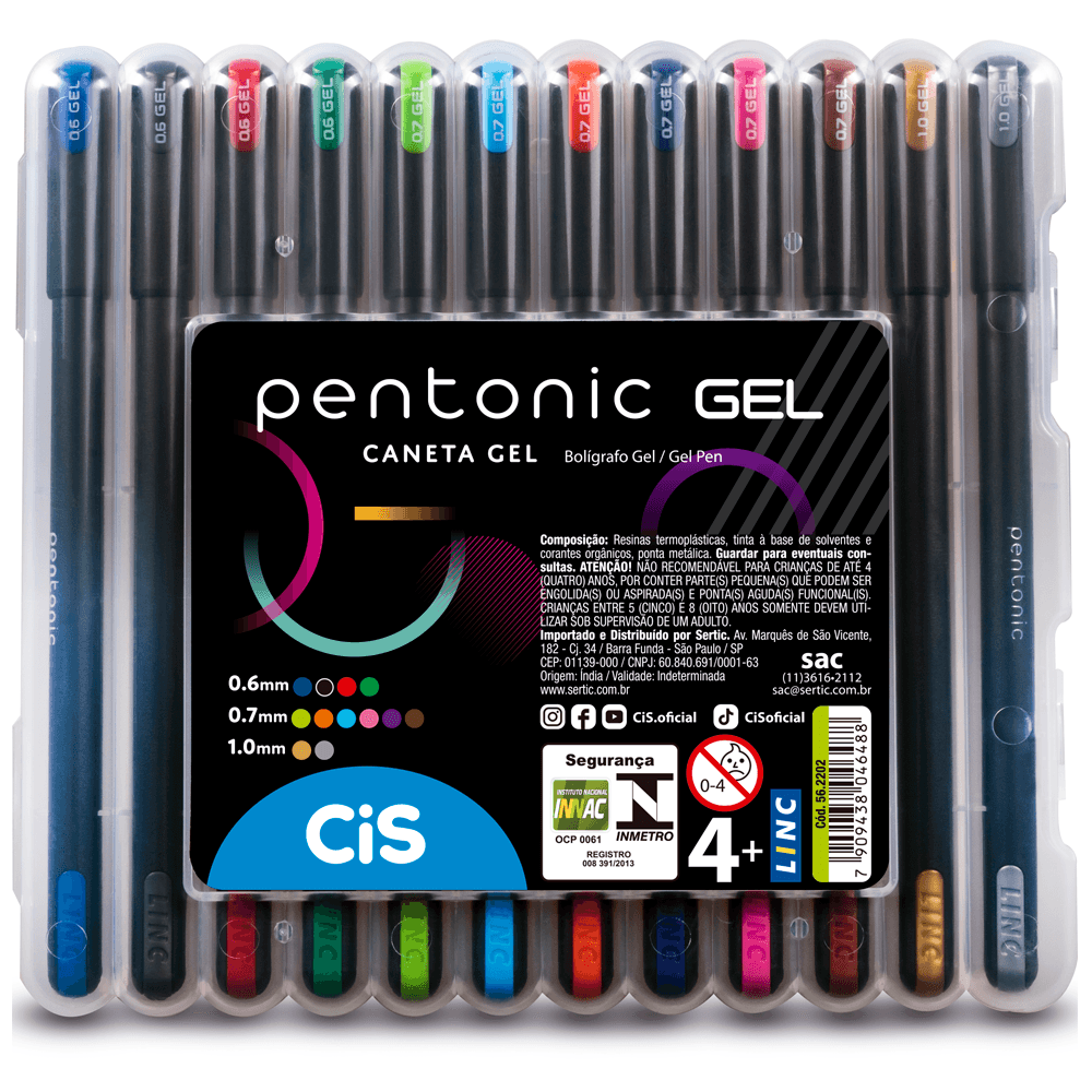 Estojo-Caneta-Pentonic-Gel-com-12-Cores---CiS