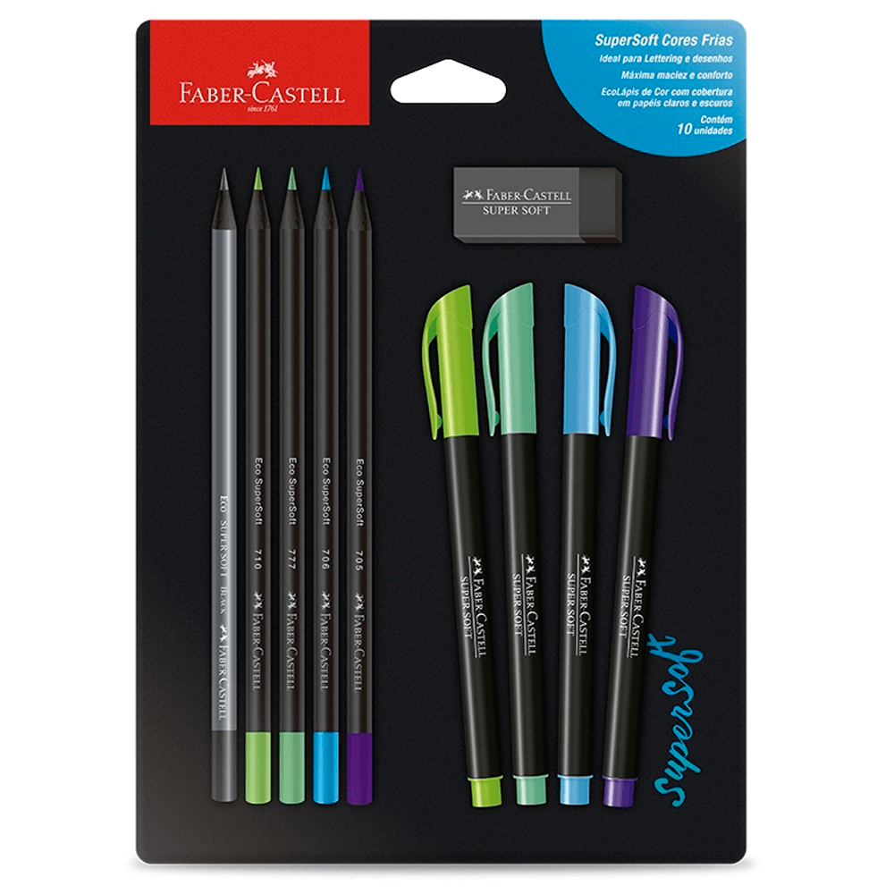 Kit-Supersoft-Cores-Frias-Faber-Castell-com-10-Pecas---Faber-Castell Kit-Supersoft-Cores-Frias-Faber-Castell-com-10-Pecas---Faber-Castell
