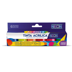 Tinta-Acrilica-Neon-com-6-Cores-Ref.03905-Acrilex