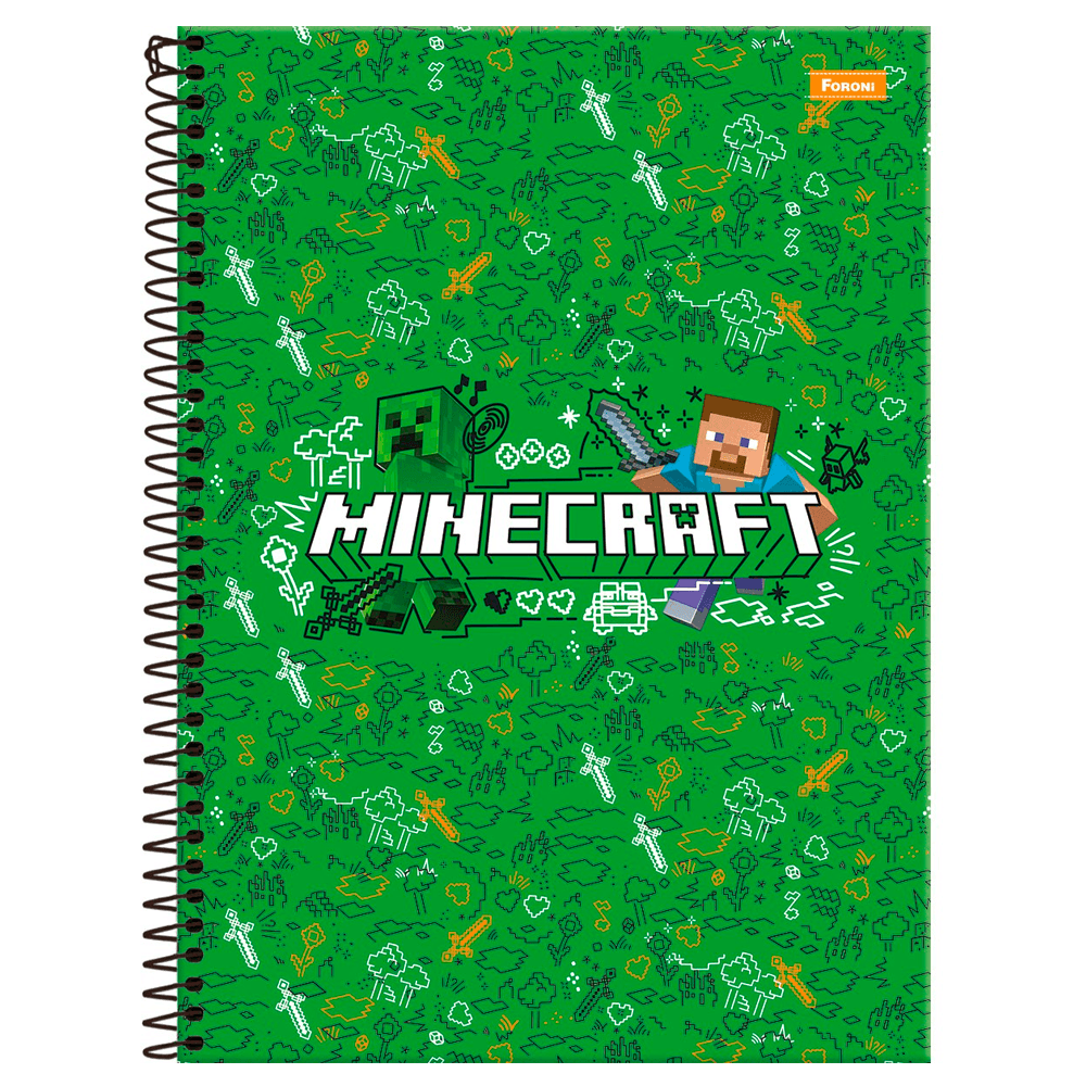 Caderno-Universitario-1x1-80-Fls-C.D.-Foroni---Minecraft-12 Caderno-Universitario-1x1-80-Fls-C.D.-Foroni---Minecraft-12