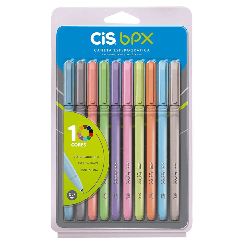 Estojo-Caneta-BPX-com-10-Cores---Cis Estojo-Caneta-BPX-com-10-Cores---Cis