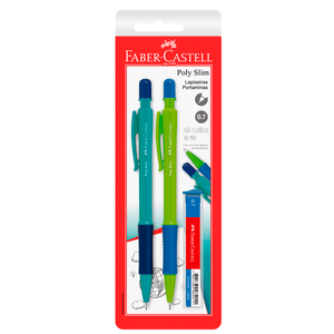 Lapisiera-Poly-Slim-0.7mm-Azul-e-Verde---Faber-Castell