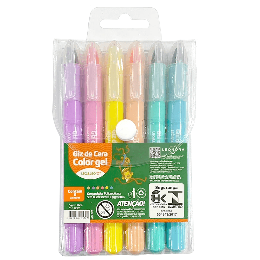 Giz-de-Cera-Color-Gel-6-Cores---Leo_Leo Giz-de-Cera-Color-Gel-6-Cores---Leo_Leo