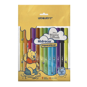 Caneta-Hidrografica-12-Cores-Aquarelavel-Ursinho-Pooh---Leonora