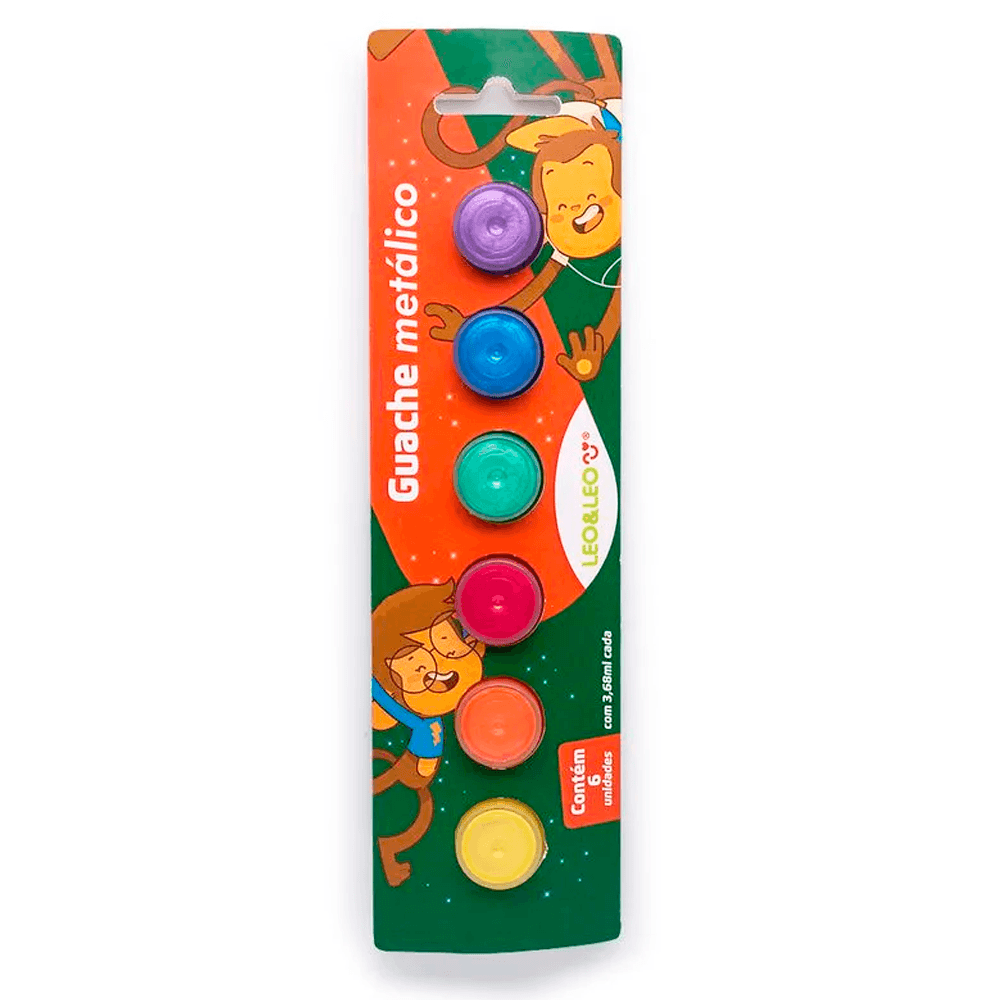 Guache-Metalico-com-6-Cores---Leo-Leo Guache-Metalico-com-6-Cores---Leo-Leo