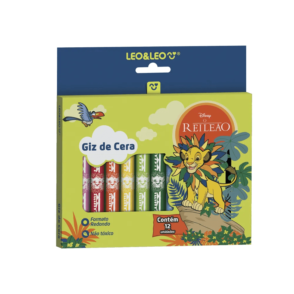 Giz-de-Cera-Rei-Leao-12-Cores---Leo---Leo Giz-de-Cera-Rei-Leao-12-Cores---Leo---Leo