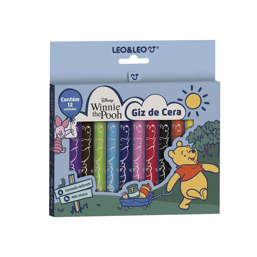 Giz-de-Cera-Ursinho-Pooh-12-Cores---Leo---Leo Giz-de-Cera-Ursinho-Pooh-12-Cores---Leo---Leo