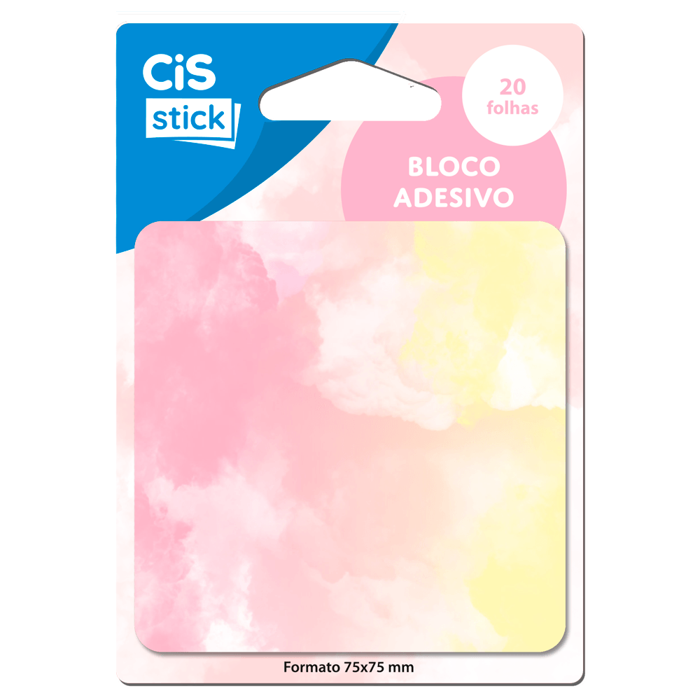 Bloco-Adesivo-Recado-75x75-Decorado-Move-Rosa-20-Folhas---CiS Bloco-Adesivo-Recado-75x75-Decorado-Move-Rosa-20-Folhas---CiS