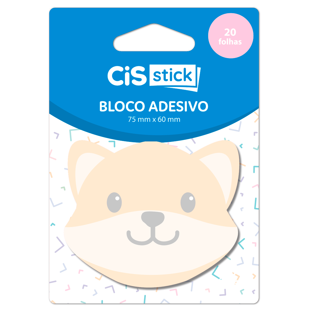 Bloco-Adesivo-Recado-75x60-Animais-Fun-Raposa-20-Folhas---CiS Bloco-Adesivo-Recado-75x60-Animais-Fun-Raposa-20-Folhas---CiS