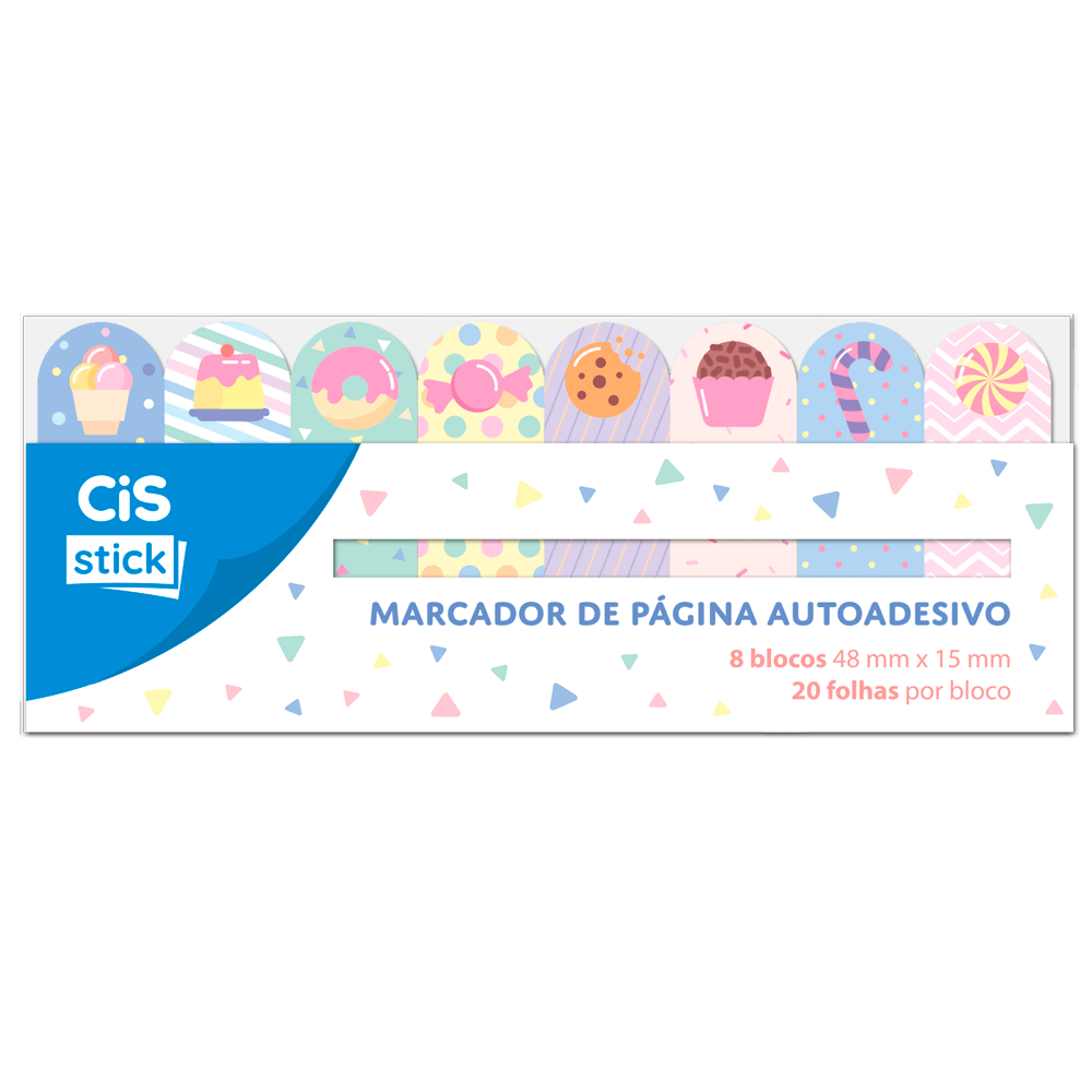 Marcador-de-Pagina-Candy-8-Modelos-com-20-Folhas---CiS Marcador-de-Pagina-Candy-8-Modelos-com-20-Folhas---CiS