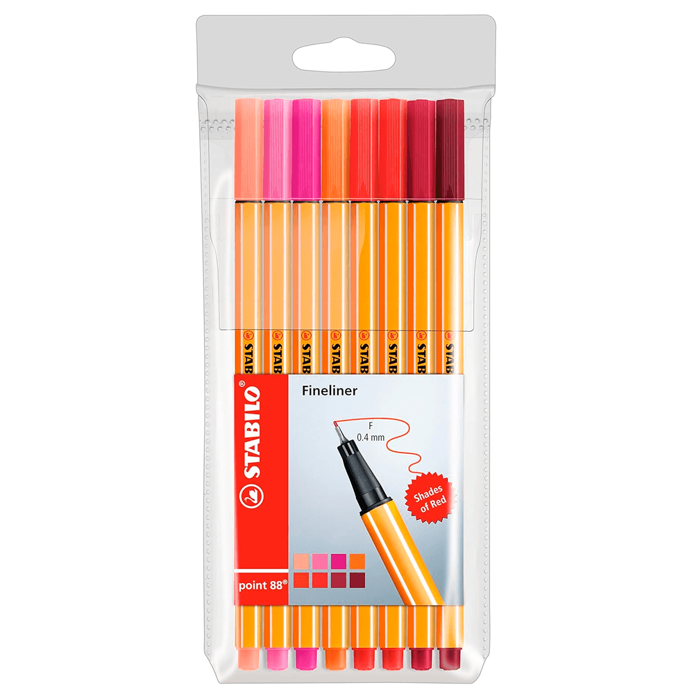 Estojo-Caneta-Point-88-Neon-Cores-Quentes-com-8-Unidades---Stabilo Estojo-Caneta-Point-88-Neon-Cores-Quentes-com-8-Unidades---Stabilo
