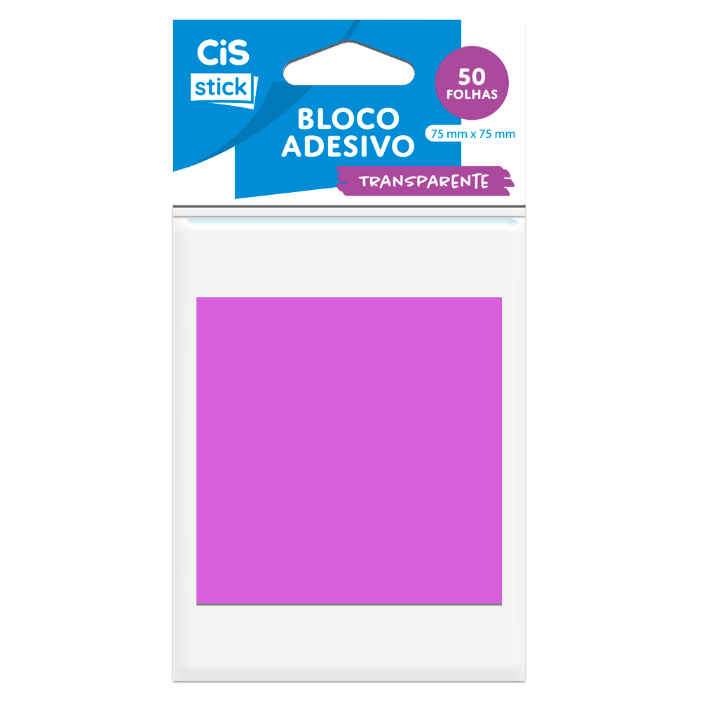 Bloco-Adesivo-Recado-Transparente-75x75-Office-Lilas-50-Folhas---CiS Bloco-Adesivo-Recado-Transparente-75x75-Office-Lilas-50-Folhas---CiS