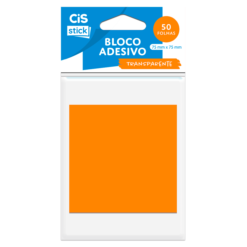 Bloco-Adesivo-Recado-Transparente-75x75-Office-Laranja-50-Folhas---CiS Bloco-Adesivo-Recado-Transparente-75x75-Office-Laranja-50-Folhas---CiS