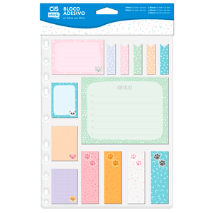 Bloco-Adesivo-Recado-Cartela-Fun-com-14--Modelos-com--20-Folhas---CiS