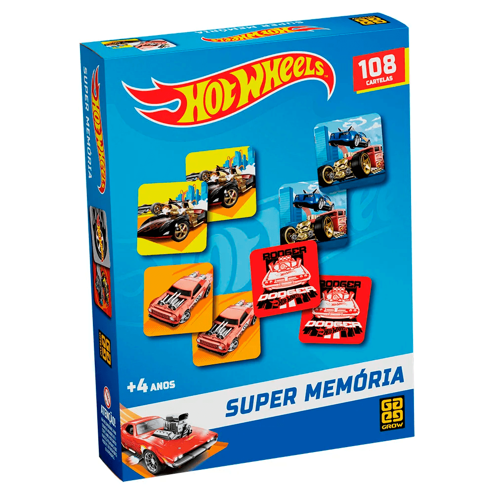 Jogo-Super-Memoria-Hot-Wheels---Grow Jogo-Super-Memoria-Hot-Wheels---Grow