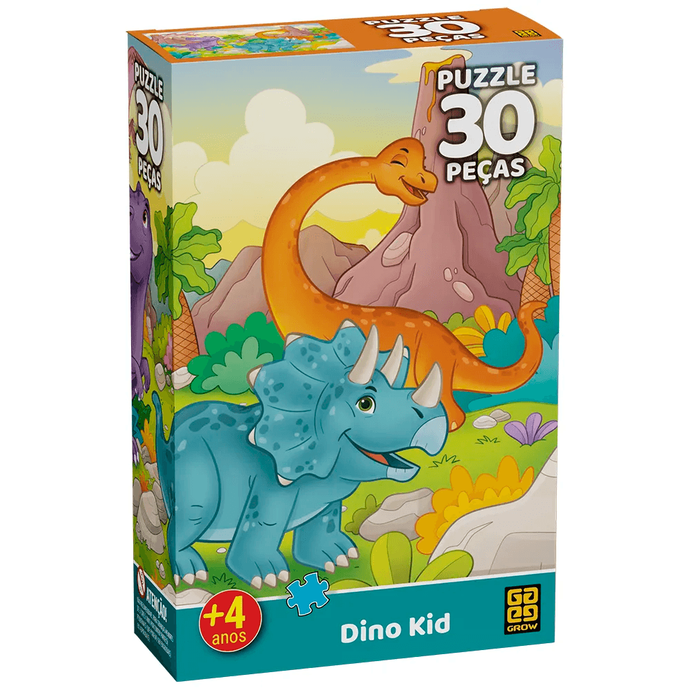 Quebra-Cabeca-30-Pecas-Dino-Kids---Grow Quebra-Cabeca-30-Pecas-Dino-Kids---Grow