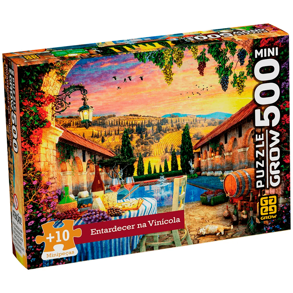 Mini-Quebra-Cabeca-500-Pecas-Entardercer-na-Vinicola---Grow Mini-Quebra-Cabeca-500-Pecas-Entardercer-na-Vinicola---Grow