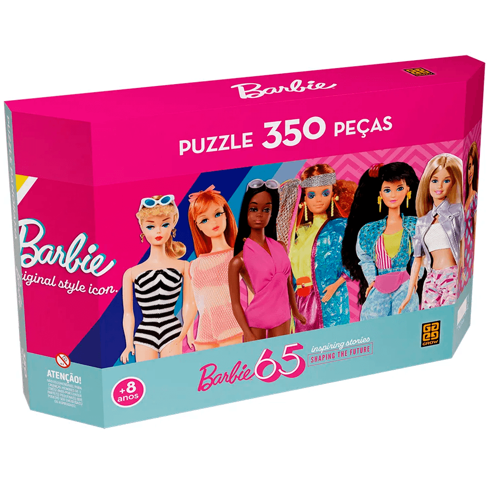 Quebra-Cabeca-Panoramico-350-Pecas-Barbie-65-Anos---Grow Quebra-Cabeca-Panoramico-350-Pecas-Barbie-65-Anos---Grow