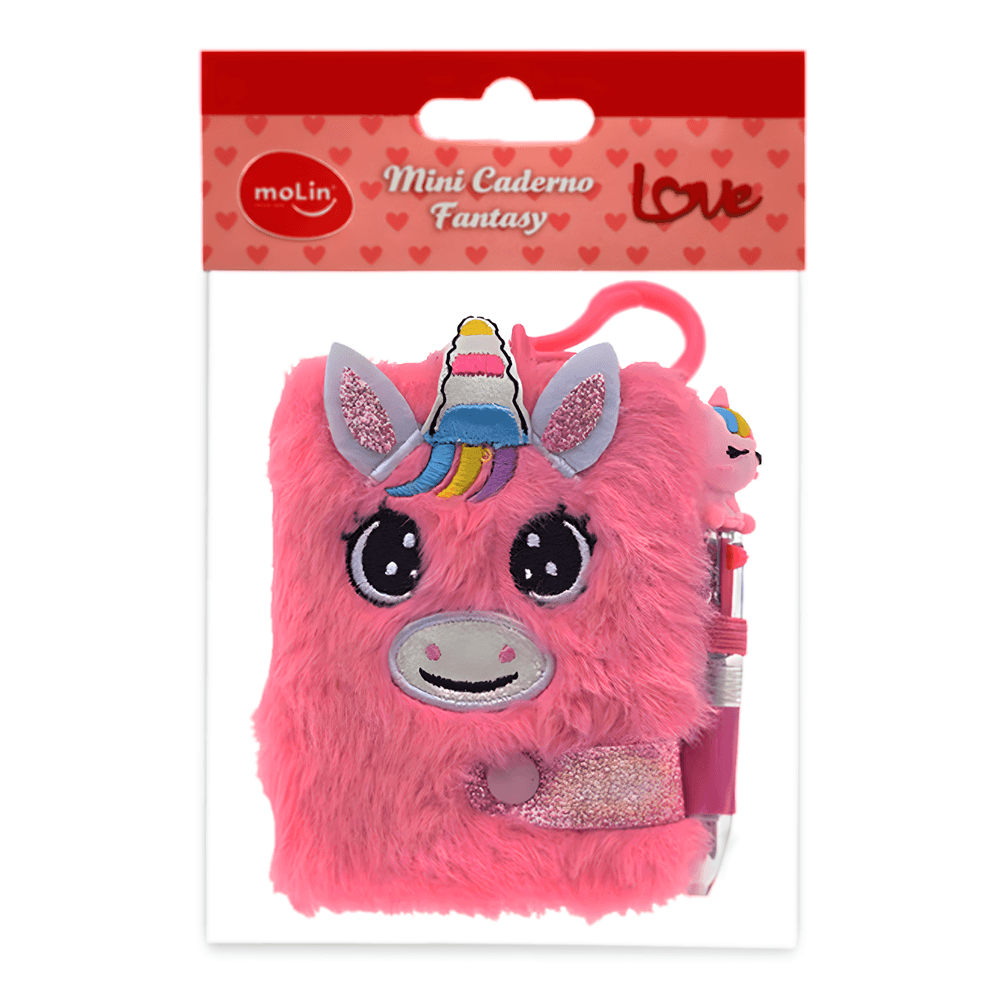 Mini-Caderno-Love-Fantasy---Mini-Caneta-4-cores-Molin---Unicornio Mini-Caderno-Love-Fantasy---Mini-Caneta-4-cores-Molin---Unicornio