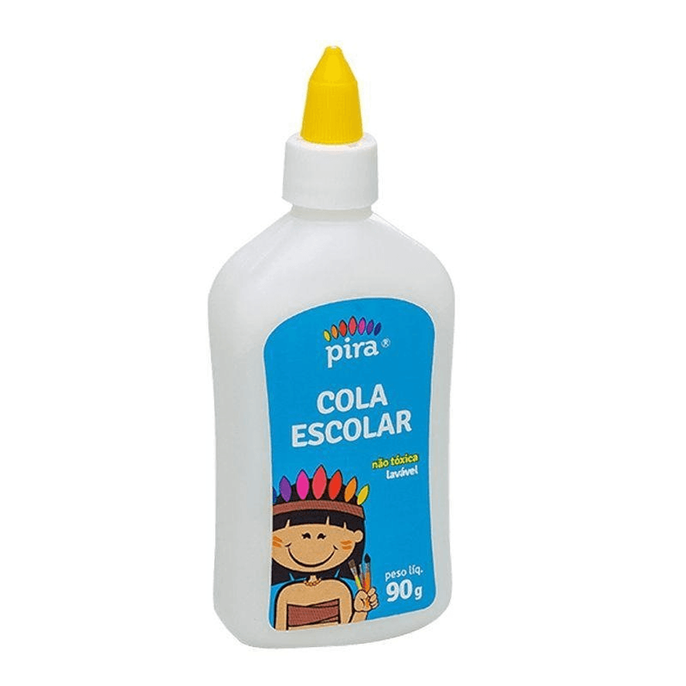 Cola-Escolar-Branca-90g---Pira Cola-Escolar-Branca-90g---Pira