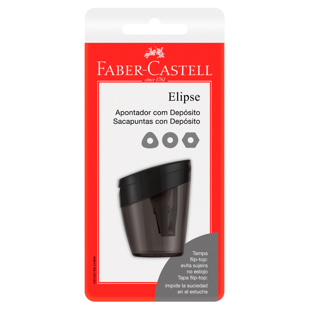 Apopntador-com-Deposito-Elipse-Preto---Faber-Castell Apopntador-com-Deposito-Elipse-Preto---Faber-Castell