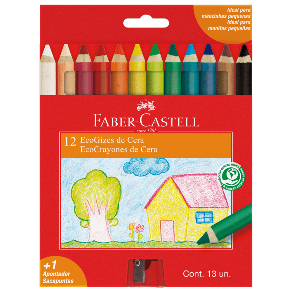Ecogiz-de-Cera-12-Cores---Faber-Castell Ecogiz-de-Cera-12-Cores---Faber-Castell