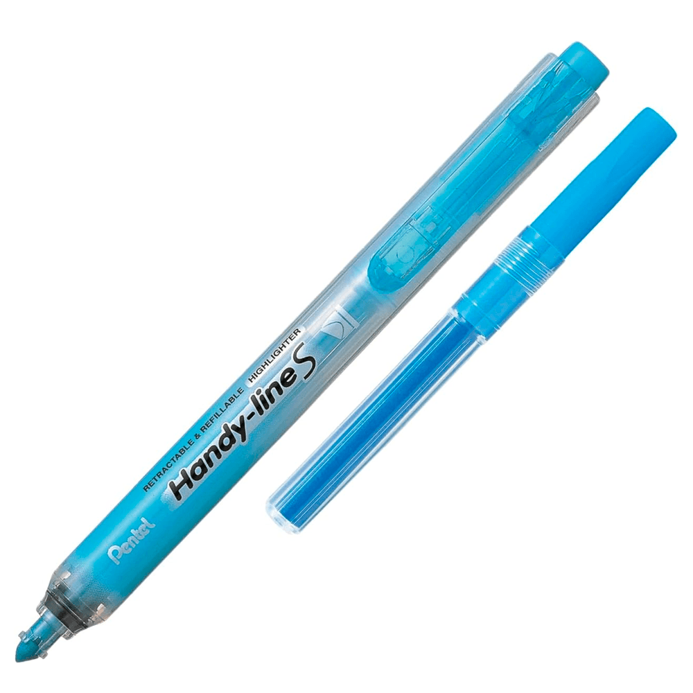 Marca-Texto-Retratil-Handy-lineS-com-Refil-Pentel---Azul Marca-Texto-Retratil-Handy-lineS-com-Refil-Pentel---Azul