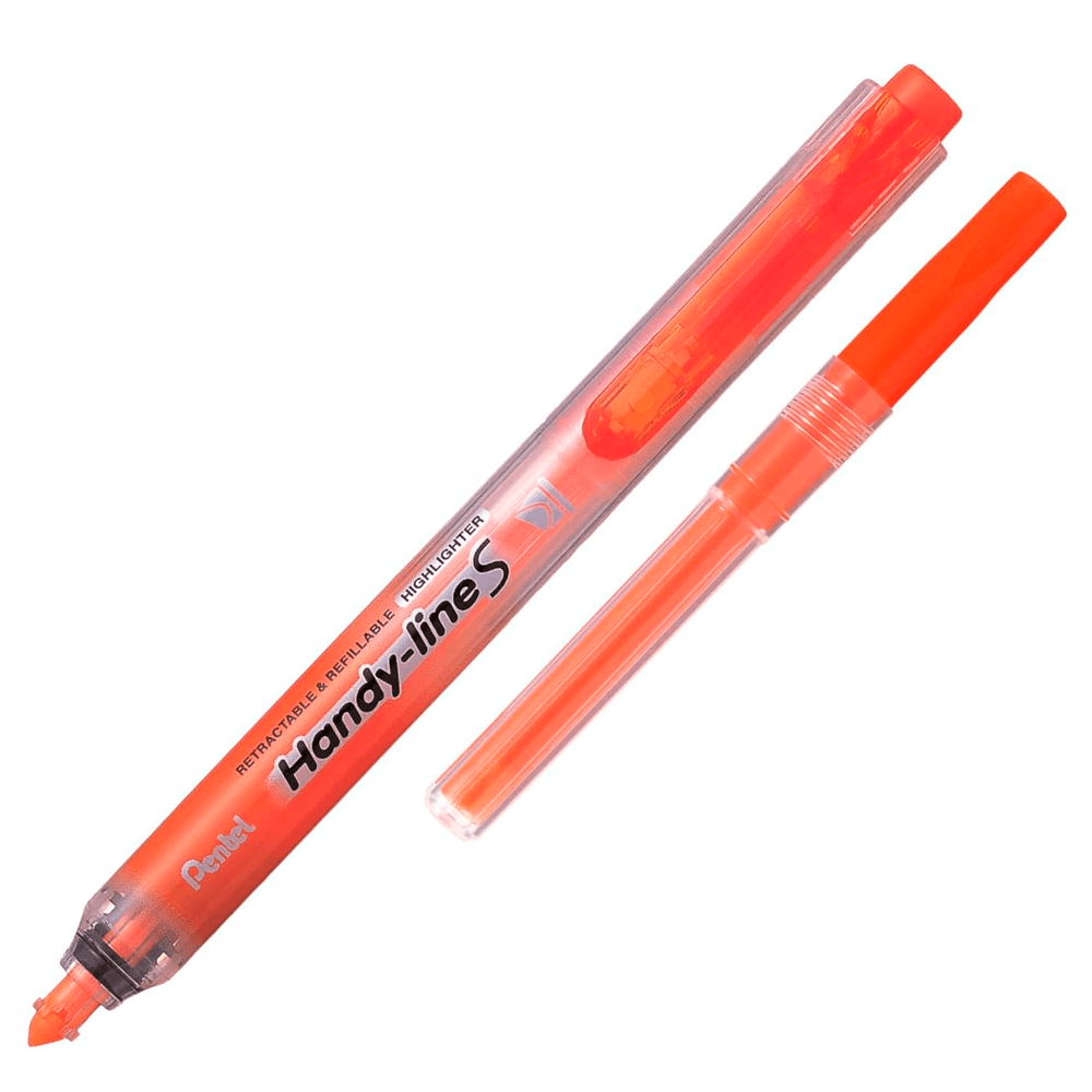 Marca-Texto-Retratil-Handy-lineS-com-Refil-Pentel---Laranja Marca-Texto-Retratil-Handy-lineS-com-Refil-Pentel---Laranja
