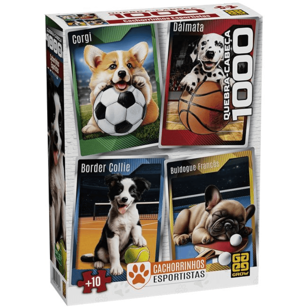 Quebra-Cabeca-Cachorrinhos-Esportistas-1000-Pecas---Grow