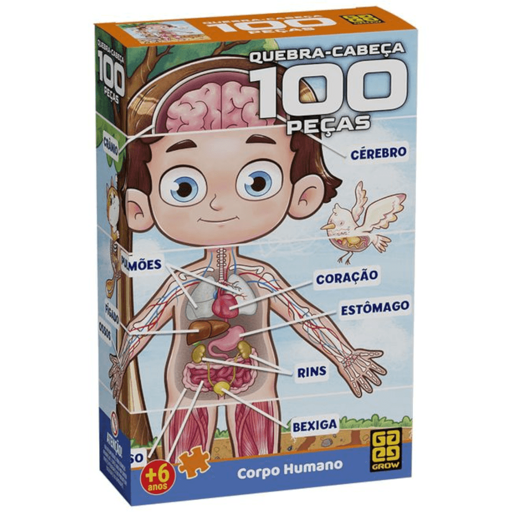 Quebra-Cabeca-Corpo-Humano-100-Pecas---Grow Quebra-Cabeca-Corpo-Humano-100-Pecas---Grow