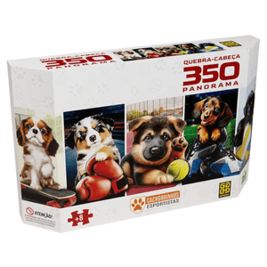 Quebra-Cabeca-Panoramico-Cachorrinhos-Esportistas-350-Pecas---Grow