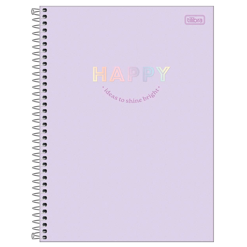 Caderno-Universitario-10x1-160-Fls-C.D.-Tilibra---Happy-Lilas Caderno-Universitario-10x1-160-Fls-C.D.-Tilibra---Happy-Lilas