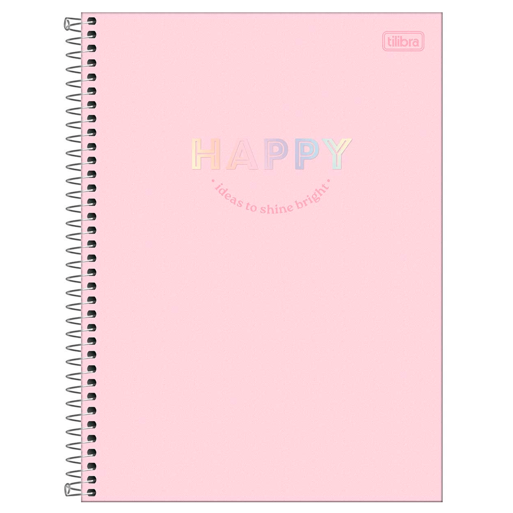 Caderno-Universitario-10x1-160-Fls-C.D.-Tilibra---Happy-Rosa Caderno-Universitario-10x1-160-Fls-C.D.-Tilibra---Happy-Rosa