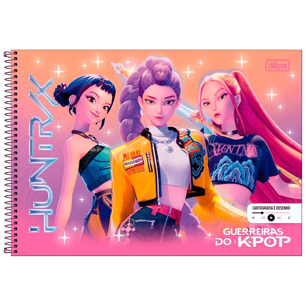 Cartografia-C.D.-80-Fls.-Tilibra---Guerreiras-do-K-Pop-1