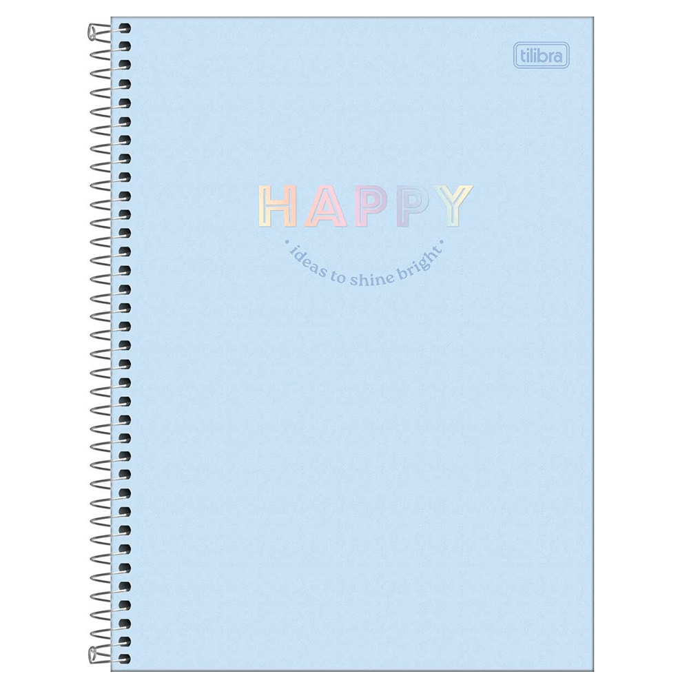 Caderno-Universitario-1x1-80-Fls-C.D.-Tilibra---Happy-Azul Caderno-Universitario-1x1-80-Fls-C.D.-Tilibra---Happy-Azul