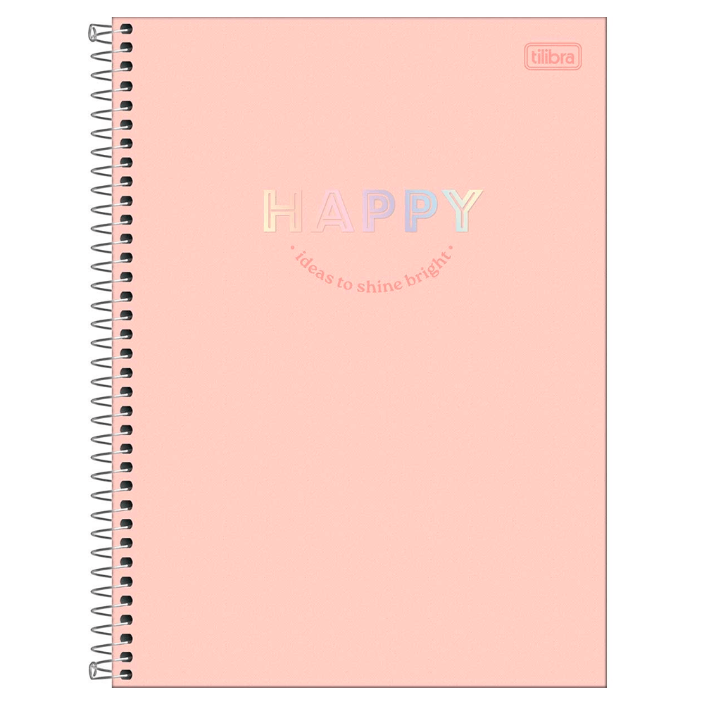 Caderno-Universitario-1x1-80-Fls-C.D.-Tilibra---Happy-Salmao Caderno-Universitario-1x1-80-Fls-C.D.-Tilibra---Happy-Salmao