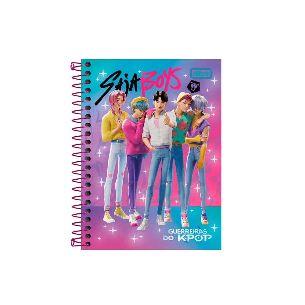 Caderneta-18-C.D.-80-Folhas-Tilibra---Guerreiras-do-K-Pop-2