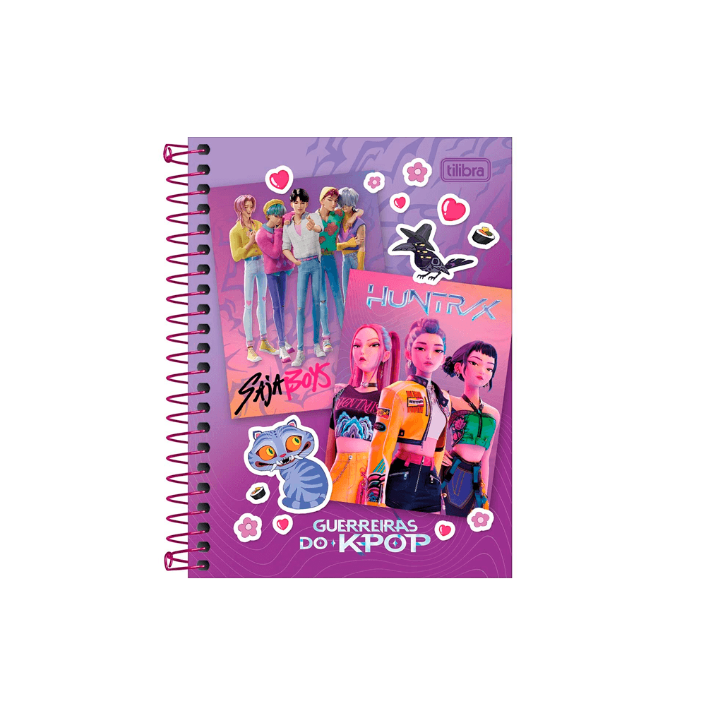 Caderneta-18-C.D.-80-Folhas-Tilibra---Guerreiras-do-K-Pop-4