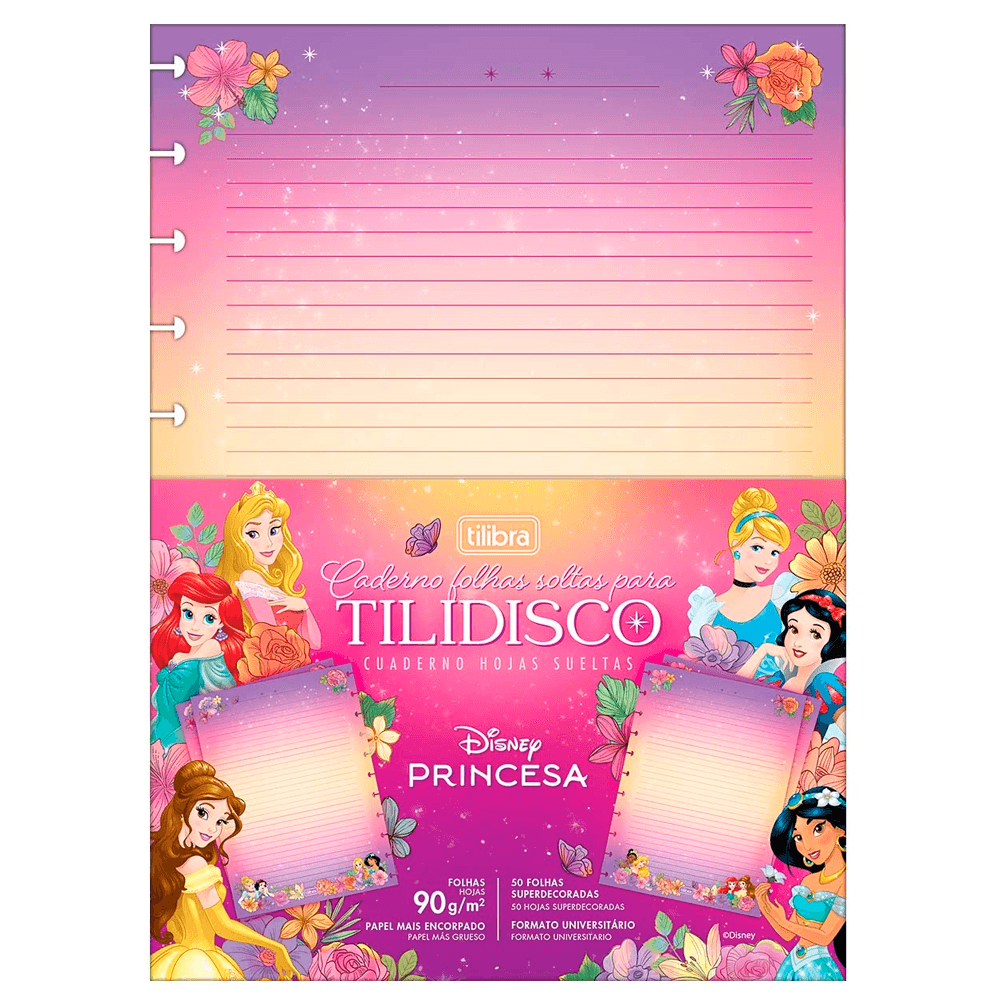 Refil-Tilidisco-Universitario-50-Fls-Tilibra---Princesas-1