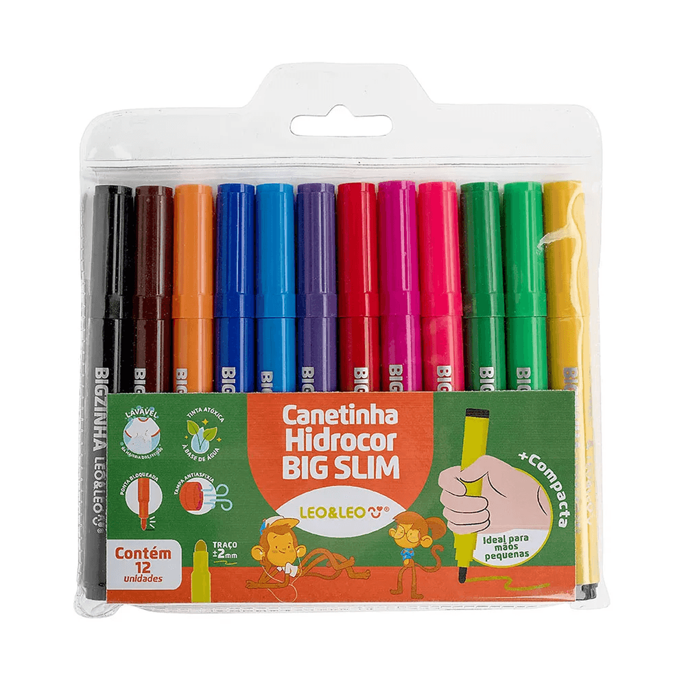 Canetinha-Hidrocor-12-Cores-Big-Slim---Leo-Leo